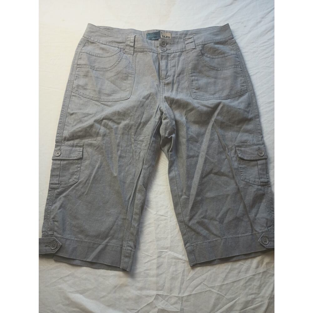 Beau Vintage Linen Blend Capris Women Size 6 Goth Punk Witchy‎